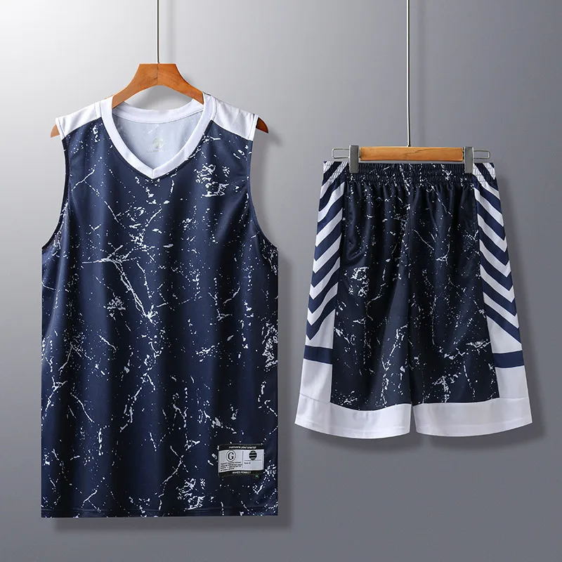 8359 navy blue Детский Баскетбол Трикотажные изделия набор Молодежная детская команда спортивный комплект одежды баскетбольная Джерси униформа одежда рубашки шорты печать на заказ - Цвет: 8359 navy blue
