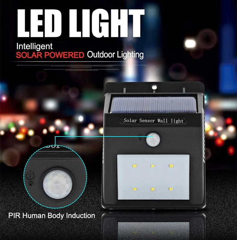 Светодиодная Солнечная лампа Водонепроницаемая IP65 солнечный свет мощный сад