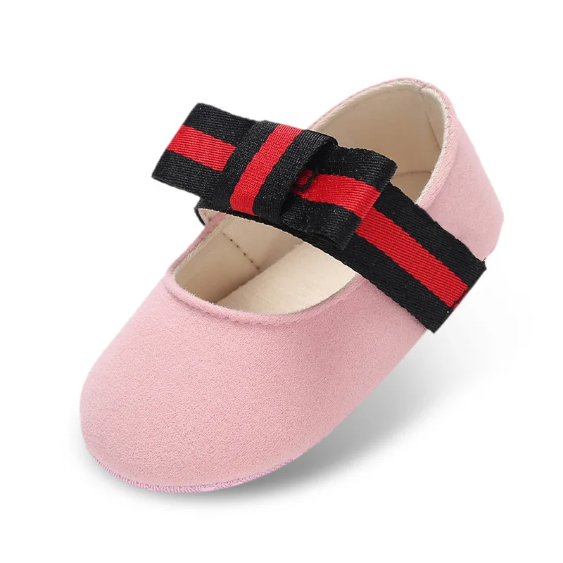 Детские обувь прекрасная Bowknot для маленьких девочек обувь мягкая подошва замшевые Нескользящие кроссовки 0-18 месяцев Прямая поставка кроссовки