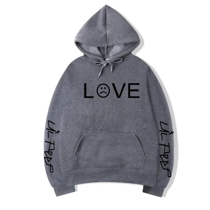 Dark Grey166-148 Lil/толстовки с капюшоном с надписью hell boy lil. Peep для мужчин и женщин, пуловер с капюшоном для мужчин и женщин, sudaderas cry, детские толстовки с капюшоном, толстовки с надписью love - Цвет: Dark Grey166-148