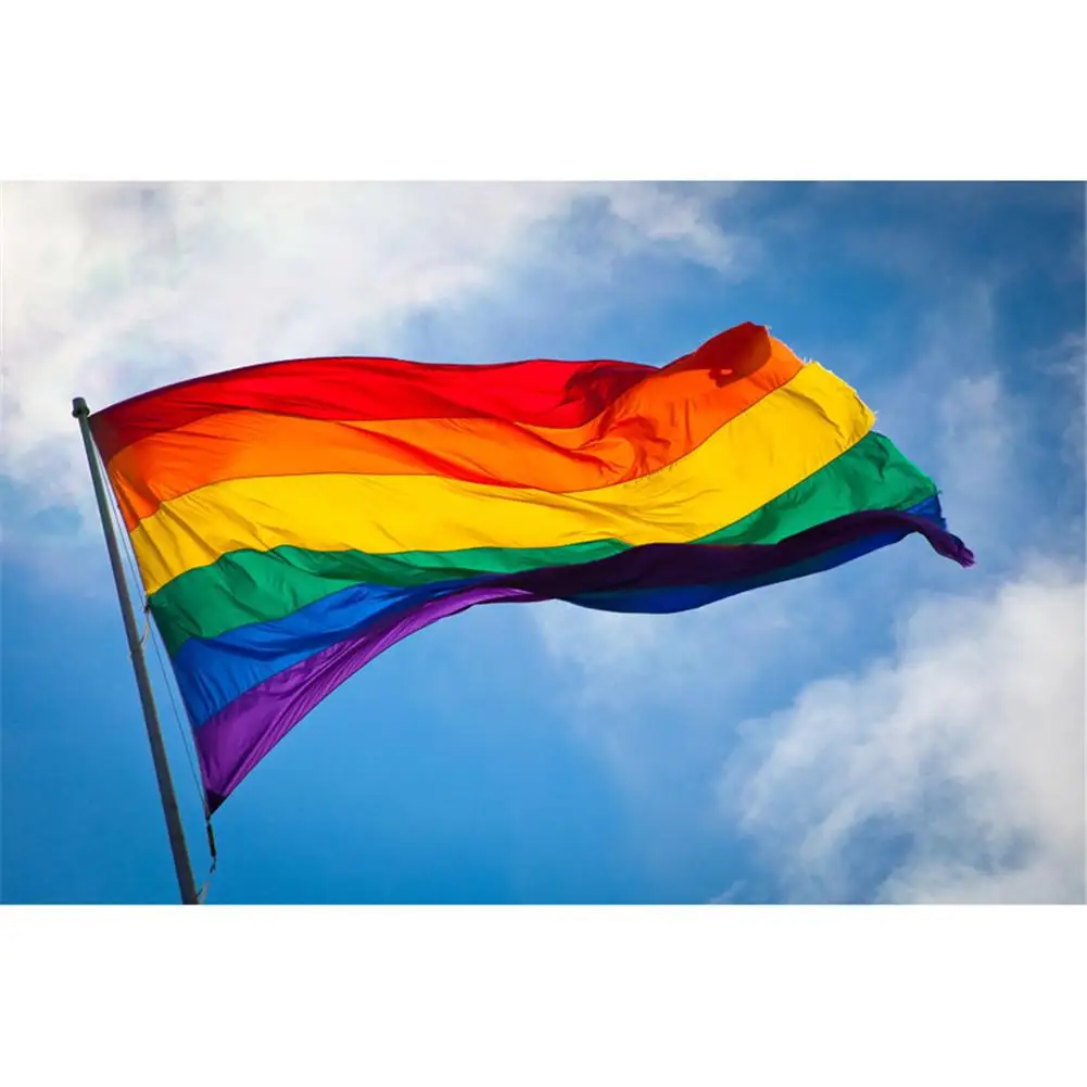 150x90 см LGBT Pride Foot Rainbow Flag 6 полосок яркие цвета устойчивые к ультрафиолетовому
