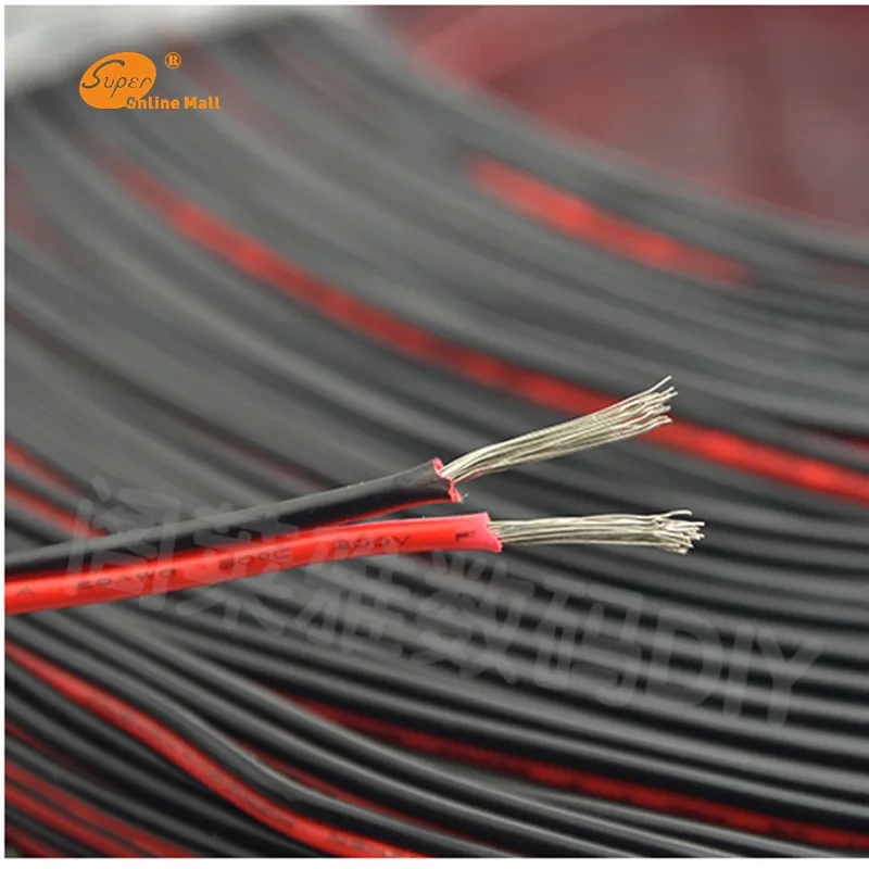 5M UL2468 сердечник из луженой меди 18-28AWG 2 контактный кабель 300V ПВХ изолированный провод электрического кабеля светодиодный кабель Шнур питания для монитора
