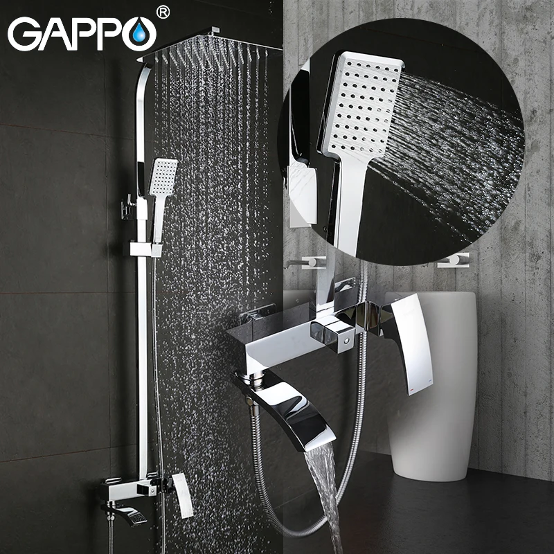 GAPPO Shower Faucets faucet set bathtub faucets shower mixer tap Bath taps Waterfall head Wall Mixer torneira | Обустройство дома