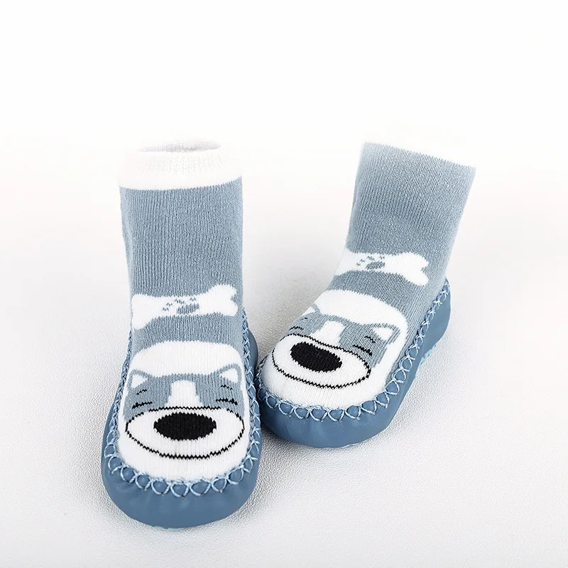 Baby Socks Autumn And Winter Wool Ring Thickening Newborn Shoes Sokken Slippery Soft Bottom Children Floor Skarpetki | Детская одежда и