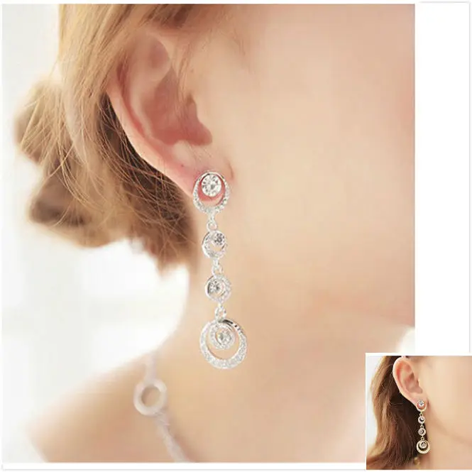 Модная Корейская Boho кисточкой Стад серьги обруча для Для женщин Oorbellen Pendientes Клип