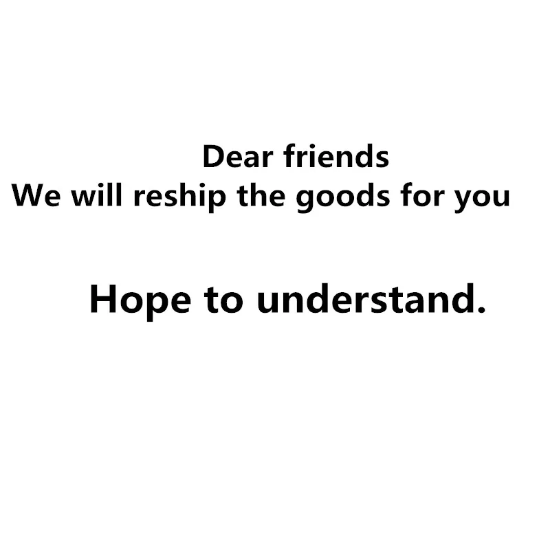 Замена товаров из за логистики мы повторно отправим вам товары просто чтобы