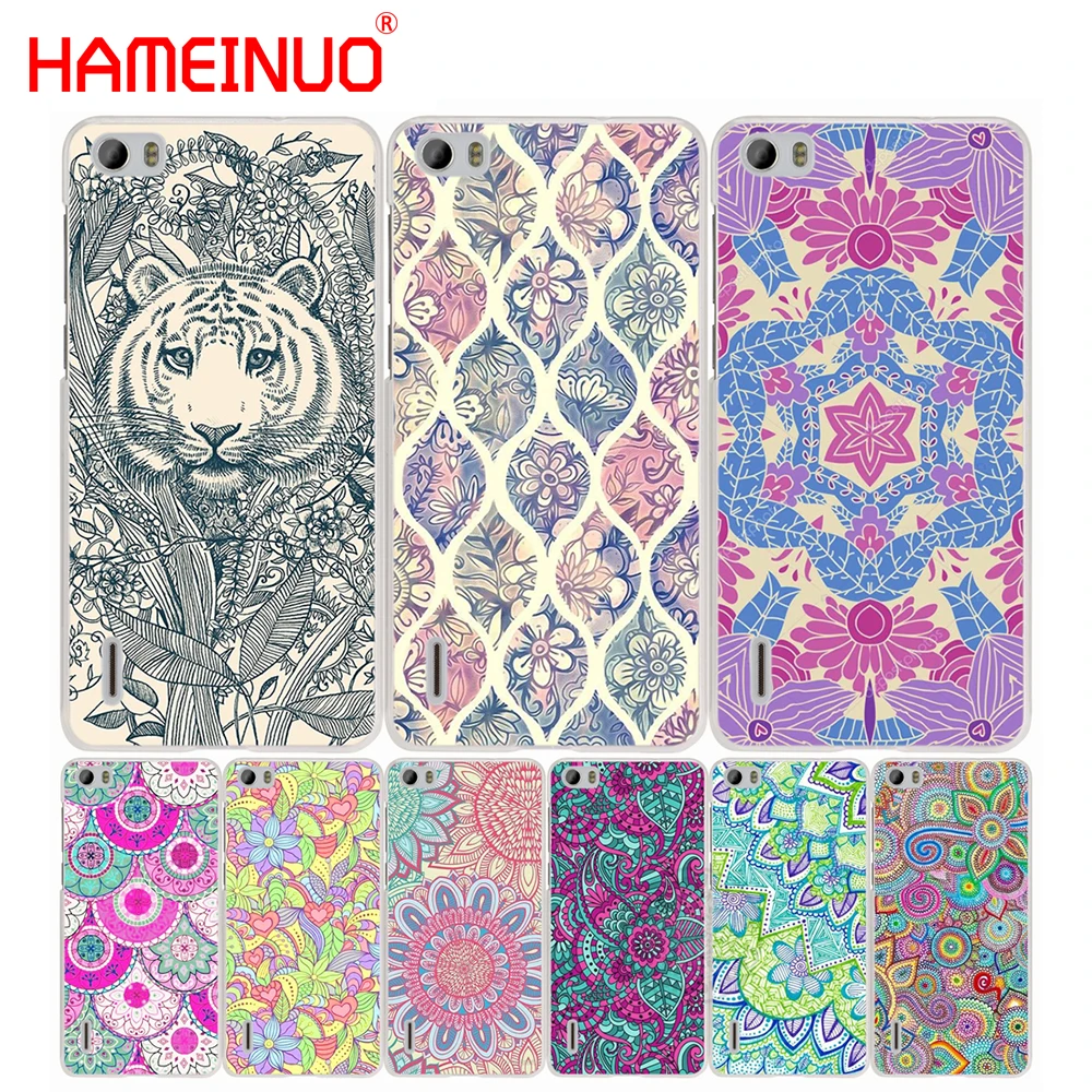Цветочный чехол HAMEINUO с изображением мандалы и цветка дурмана для huawei honor 3C 4A 4X 4C 5X 6