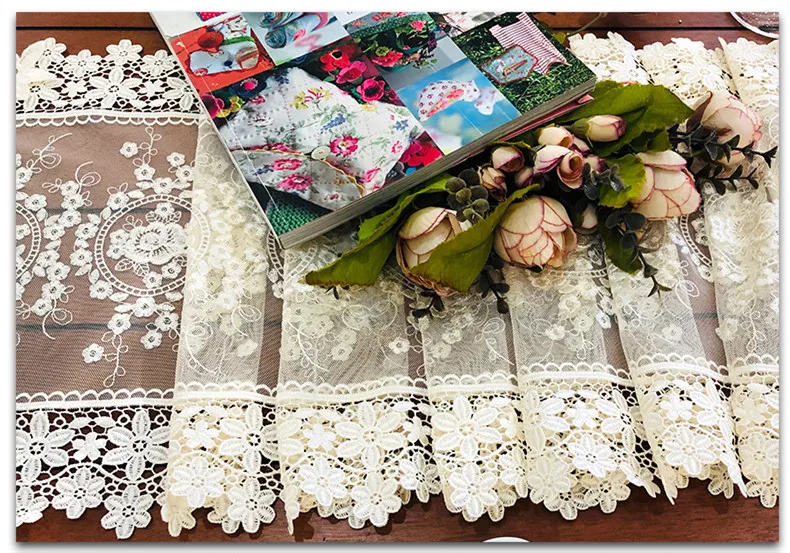 Proud Rose Европейский настольный флаг кружева настольная дорожка ткань чехол светильник золотой ТВ шкаф покрытие полотенце свадебное декоративное полотенце