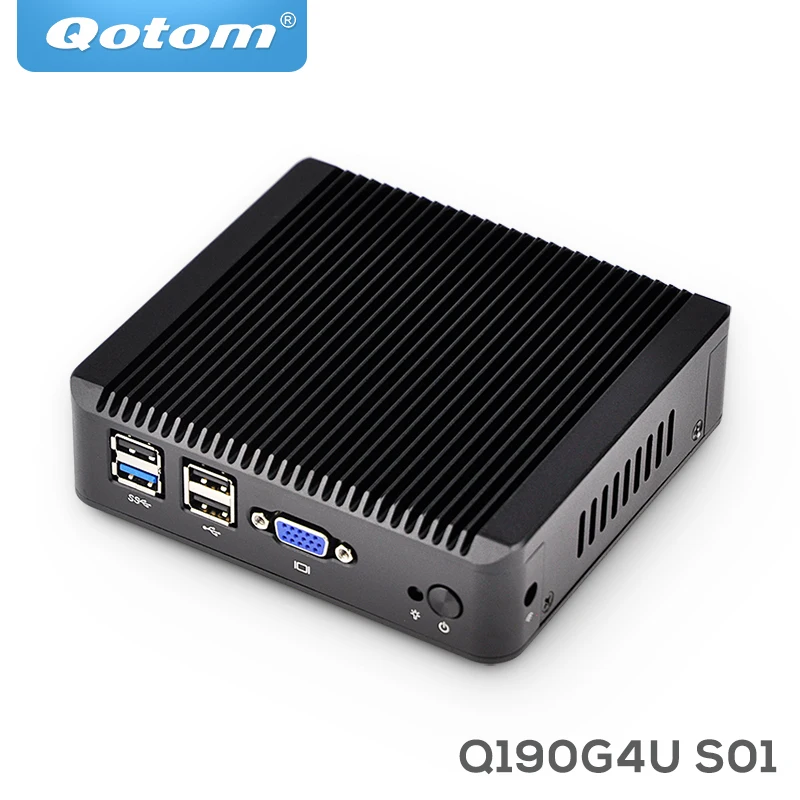 Мини ПК QOTOM Q190G4U с 4 гигабитными NIC для сборки маршрутизатора брандмауэра