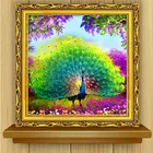 QIANZEHUI Алмазная вышивка сделай сам, круглая Алмазная богатая открытая Павлин полная стразы, алмазная живопись, вышивка крестиком