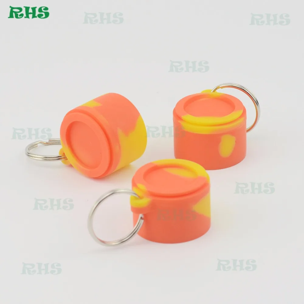 

500pcs ODM/OEM colorful 6ml key rings silicone containers customized bho 6ml silicone oil container free shipping by DHL