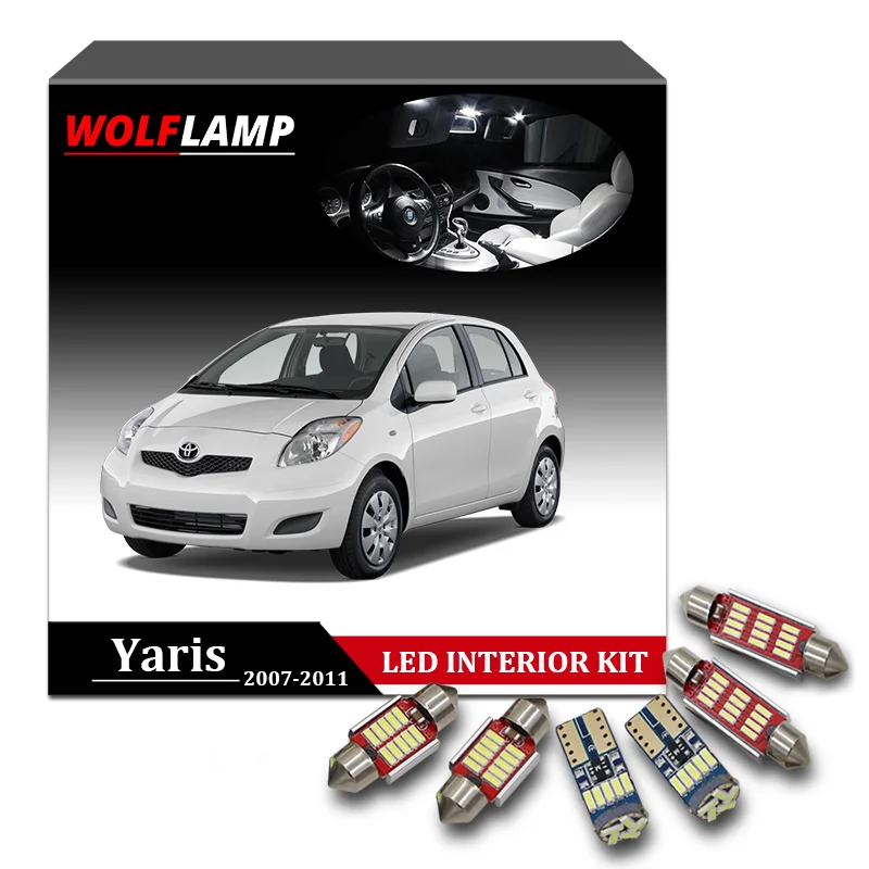 Wolflamp 8 шт. супер яркие белые светодиодсветодиодный светильник s для 2007 2011 Toyota Yaris