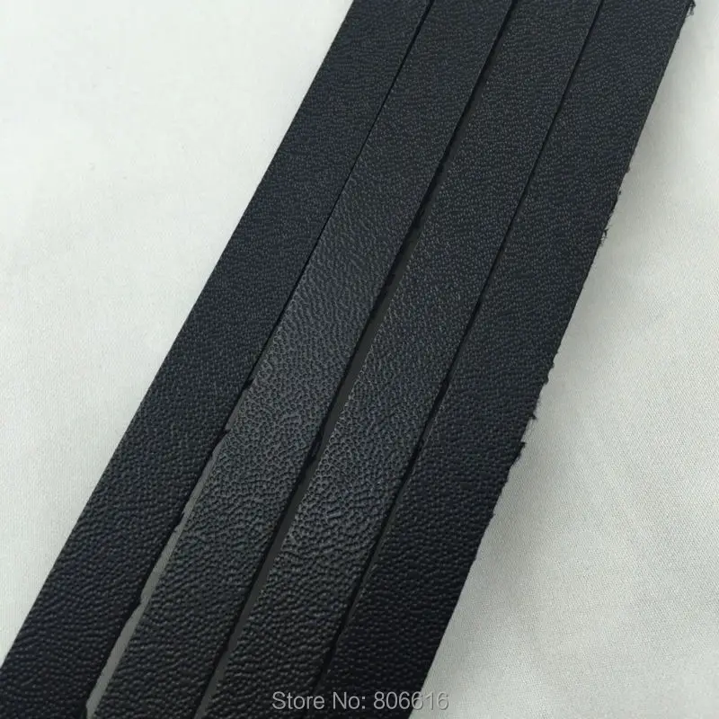 

8MM/W (2MM thickness) 15M Black Flat PU Imitation Suede Leather Cords Strings Jewelry Ropes