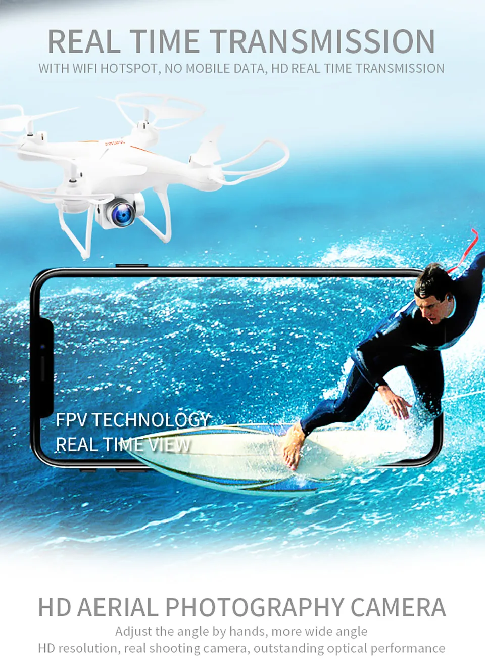 Global Drone GW26 FPV Wifi Дрон с HD 1080P камерой дистанционного управления вертолет RC игрушки Квадрокоптер