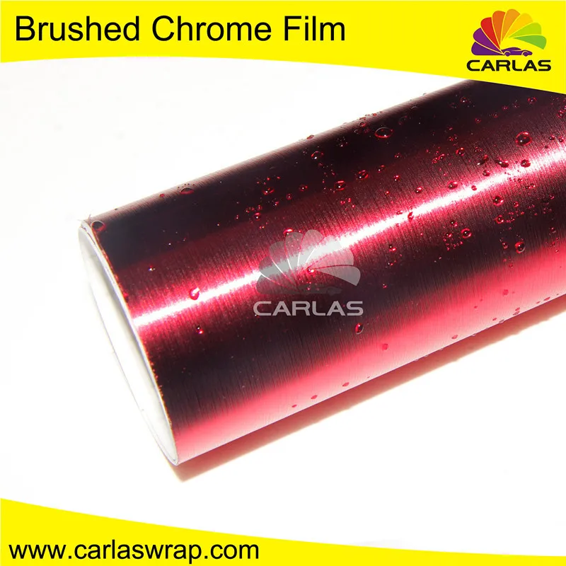 

1.52m*20m brushed RED metallic wrap with whole car vinyl wrap