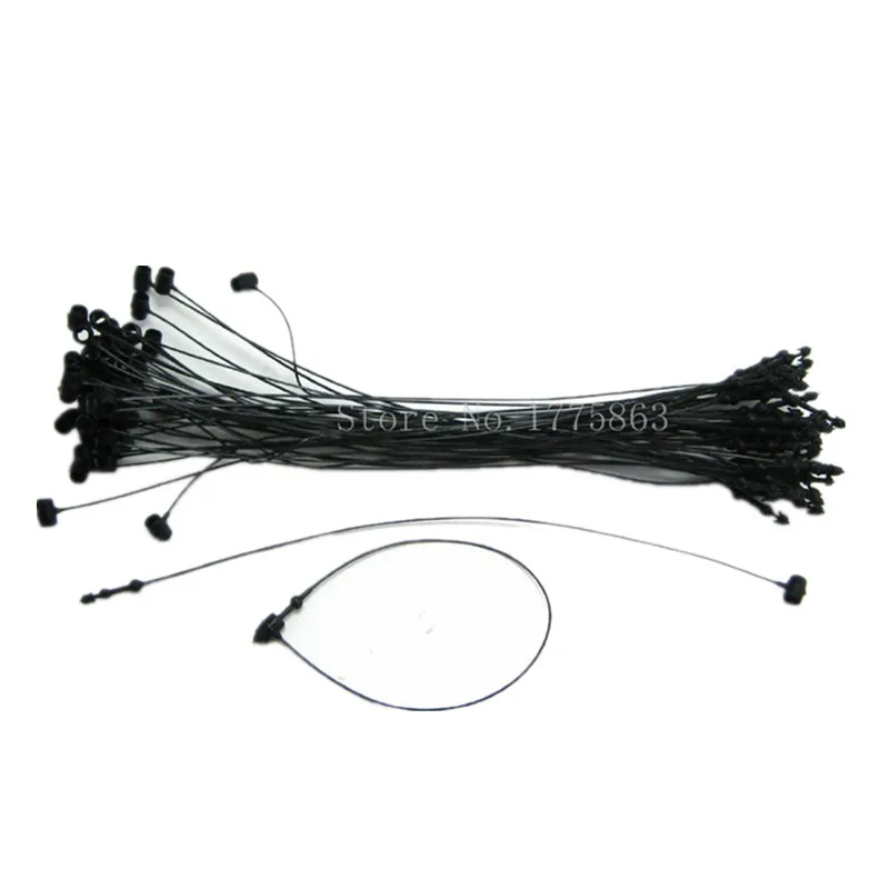 5 &quotЧерная защелкивающаяся застежка Петля безопасности пластиковая для бирки