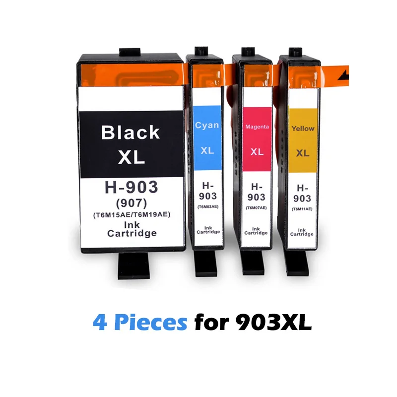 Картридж для принтера Hp Officejet Pro 6960 6961 6963 6964 6965 6966 6968 6970 6971 907 4 шт.|Чернильные