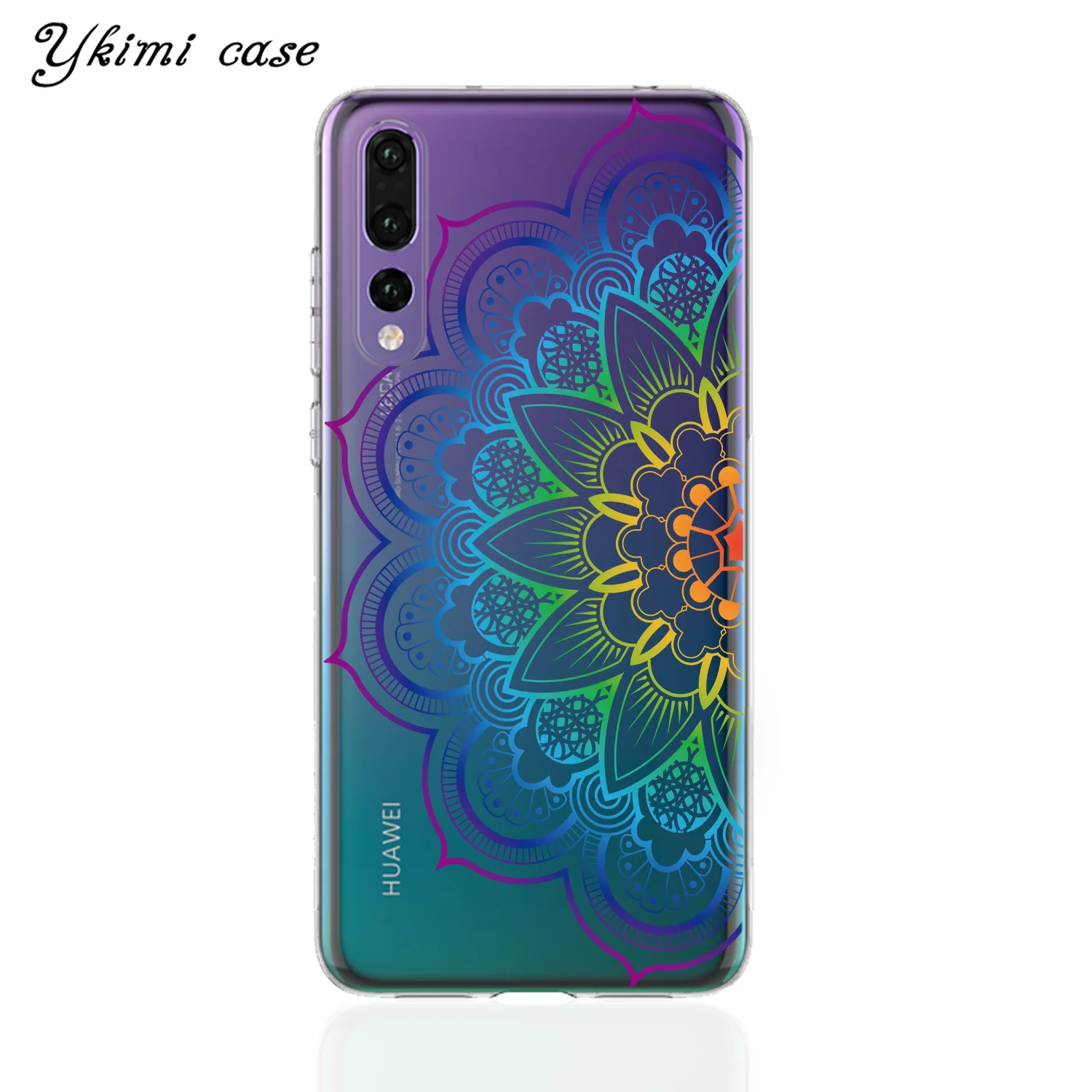 Цветной Мандала Цветочный чехол для Huawei P8 P9 Lite P10 плюс P20 P30 Lite Pro Чехол прозрачный чехол для телефона из мягкого силикона ТПУ с рисунком