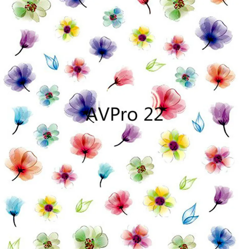 1 лист цветные цветы серии растение сердце ракушка перо павлина водные наклейки