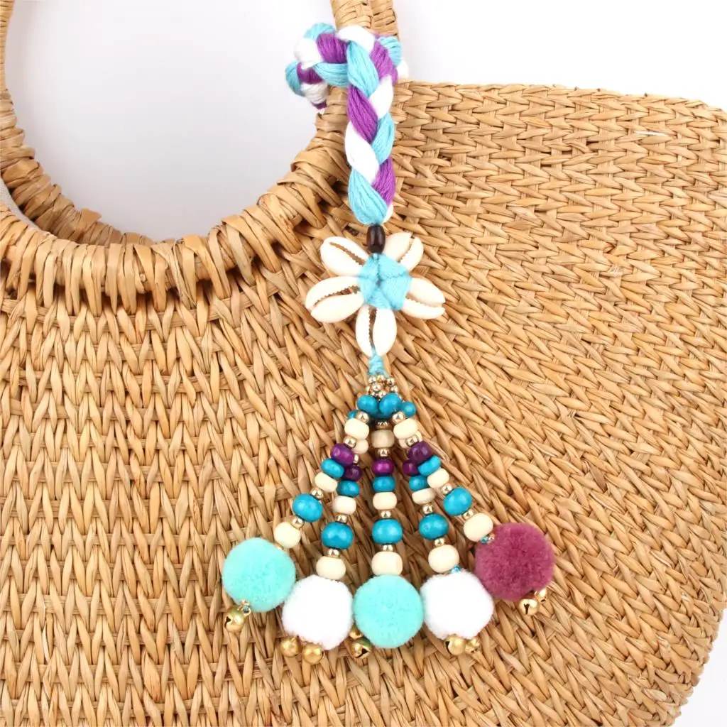 1 шт. натуральная оболочка подвеска для ключей сумок Бохо ювелирные изделия с