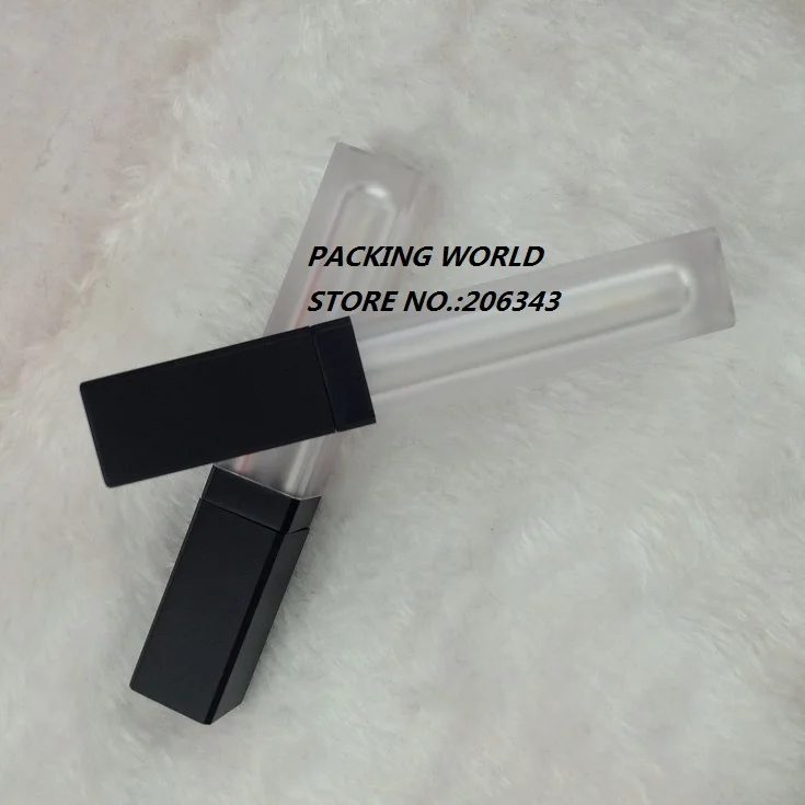 6 мл квадратная форма Матовый крем для губ блеск с черной крышкой масла губ/блеск