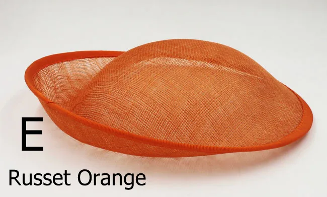 Russet Orange Высокое качество 25*24,5 см Sinamay аномалистическая основа окунутая основа для очарования, головной убор, головной убор 2 слоя 10 шт./партия#17 цвет - Цвет: Russet Orange