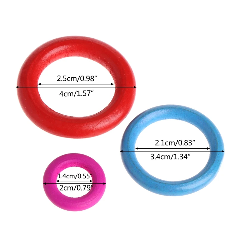 Деревянные кольца для попугаев 10 шт./пакет цветные игрушки и аксессуары разные