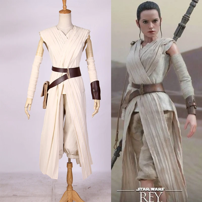 Звездные войны The Force Awakens Rey Необычные платья Хэллоуин вечерние Косплей