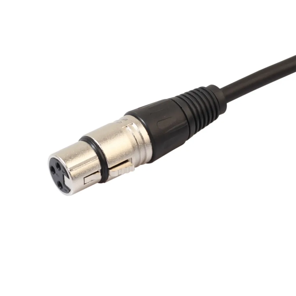 REXLIS XLR 3-контактный разъем для правого угла 1/8 XLR3F 3 5 мм TRS DV камеры/микрофона mic