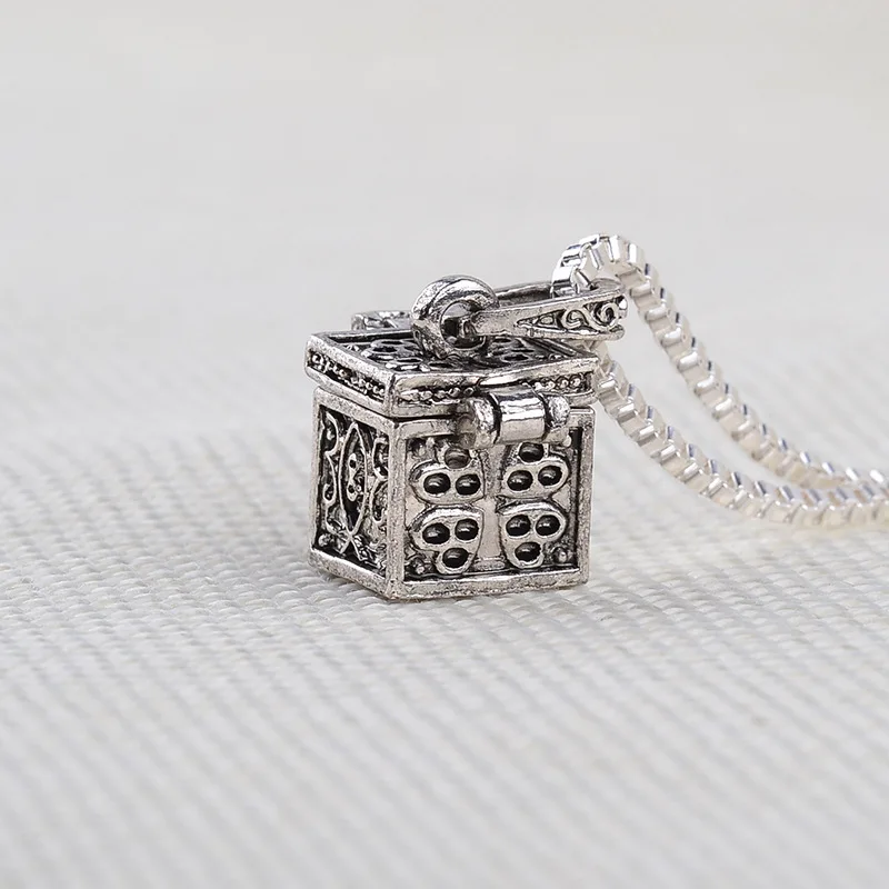 Retro Openable Phase Box Necklace Unisex Storage Paper/Perfume/Teeth/Hair/Urban Case Chain Special Anniversary Gift | Украшения и