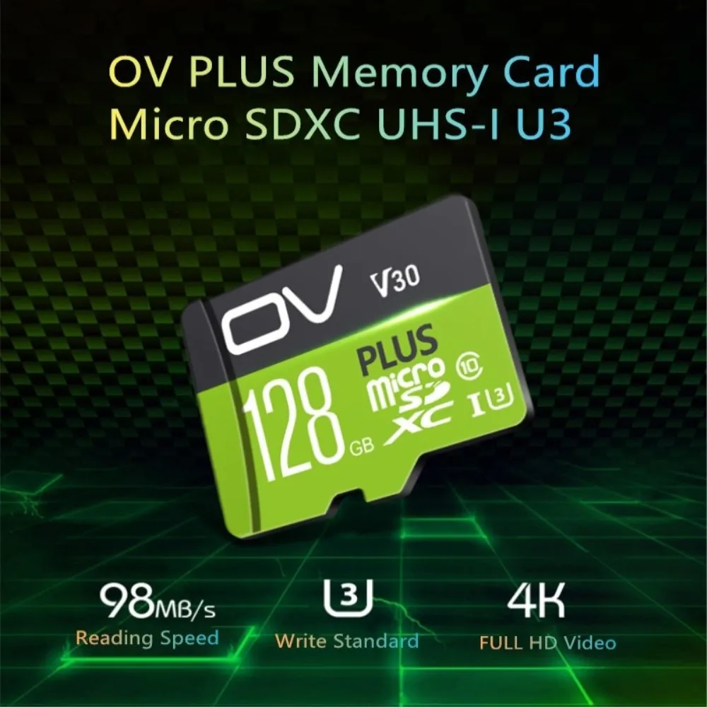 Карта памяти TF (MicroSD) карта 128 ГБ высокоскоростная версия U3 C10 V30 PLUS скорость чтения