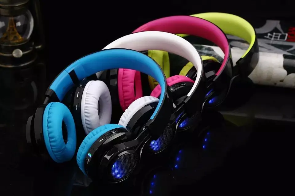 Dosmix беспроводные Bluetooth наушники супер бас Складная гарнитура стерео гарнитура с шумоподавителем с светодиодный подсветкой для iPhone xiaomi