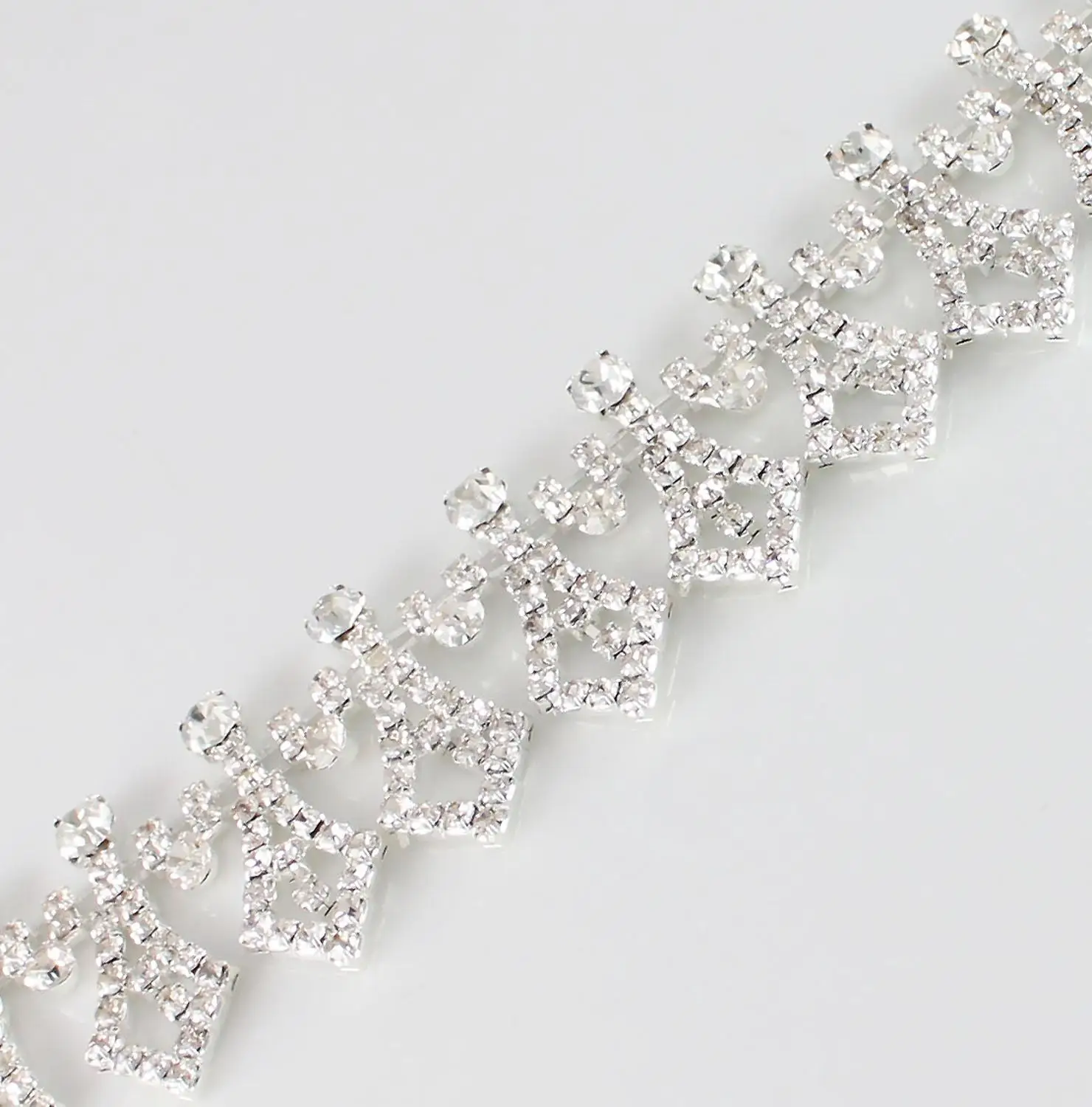 

10Yards Fringe Trimmings Crystal Rhinestones Appliques For Wedding Dress Clothings Sew On Patches