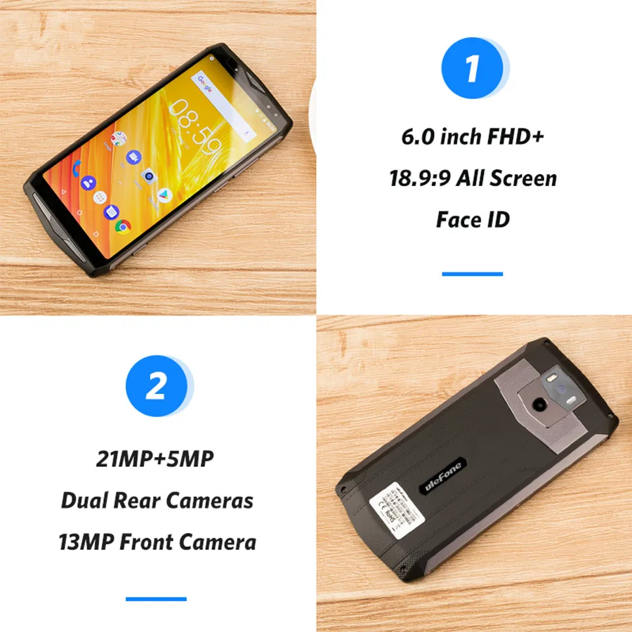 Мобильный телефон Ulefone power 5 Face ID с беспроводной зарядкой Android 8 1 MTK6763 Восьмиядерный