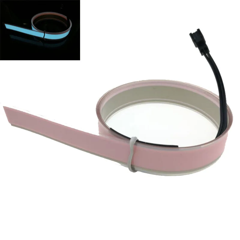 8 цветов, 1 м x 1 см, EL Strip EL tape, светодиодный, с USB, 5 В, устойчивый на водителе для автомобиля, авто, вечерние, фестивальные, дома в качестве праздничного освещения - Испускаемый цвет: White
