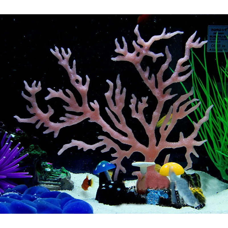 Новые украшения для аквариума светящиеся ночью силиконовые искусственные