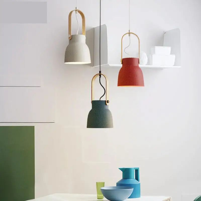 Деревянная Подвесная лампа для бара постмодерн 1 шт. светодиодная магазина