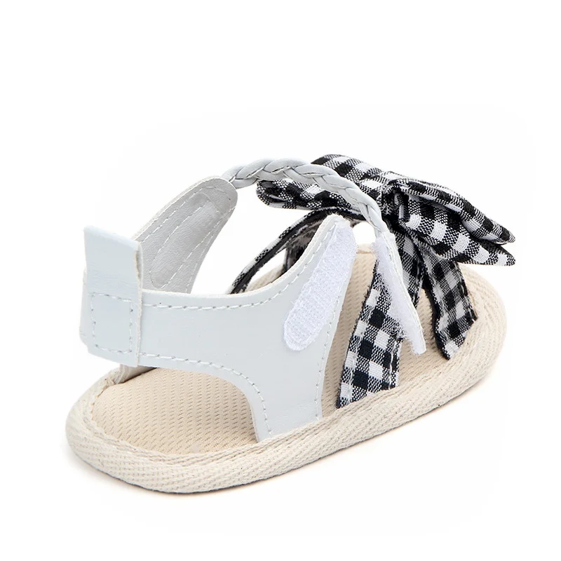 

Hot Sandals for Girls Baby Shoes Newborn Summer Cotton Cloth Lattice Cute Baby Girl Sandals Fashion Plaid Princess Shoe