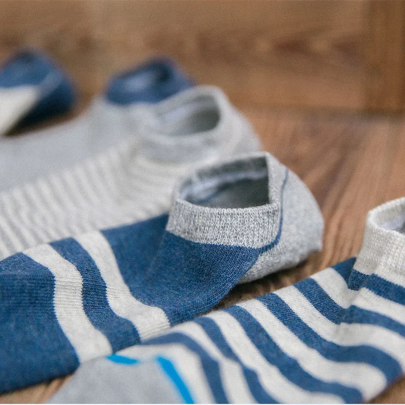 5 пара/упак мужские носки мягкие Хлопок для мужчин летние тапочки Набивной