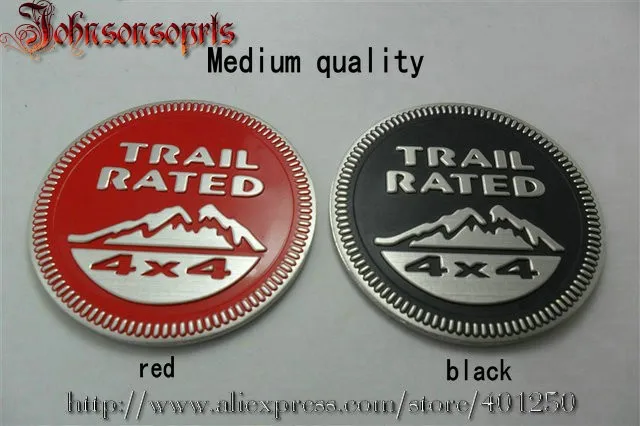 

1 PCS SUV 3D Trail Rated 4x4 Emblem Decal Sticker Badge Medal Paster For Jeep Car-Styling Exterior Accessories