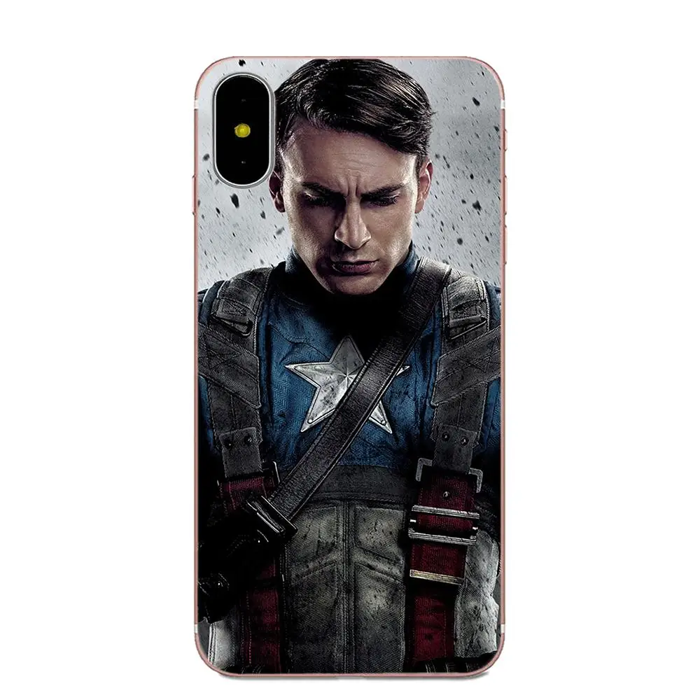 Капитан Америка Криса Эванс для Galaxy J1 J2 J3 J330 J4 J5 J6 J7 J730 J8 2015 2016 2017 2018 мини Pro Мягкий