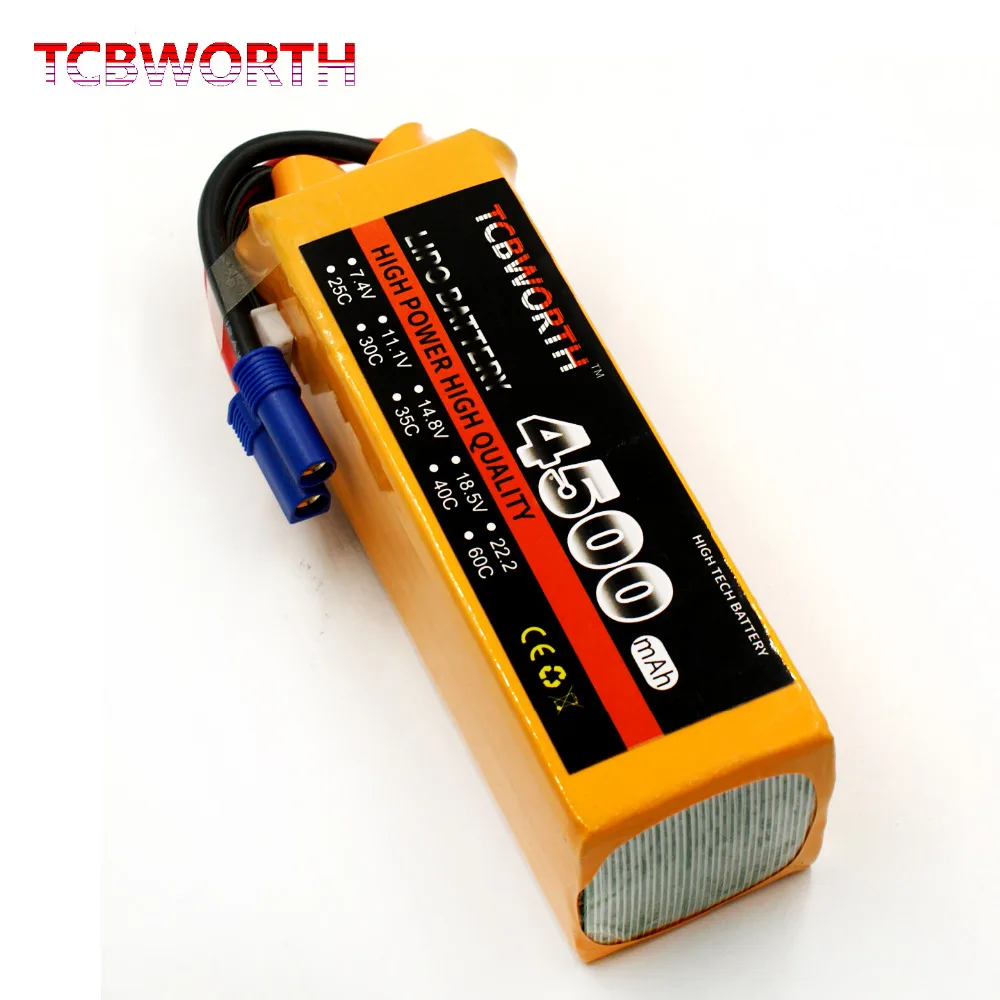 TCBWORTH 6S 22 2 V 4500 мА/ч 60C RC вертолетный Липо Аккумулятор для РУ самолет квадротор AKKU