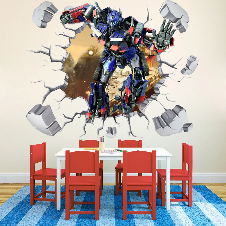 

Wall Stickers Vinyl Art OPTIMUS PRIME BUMBLEBEE Kids Autobots Decor Decal Poster Mural Free Shipping Kids Gift DIY 405