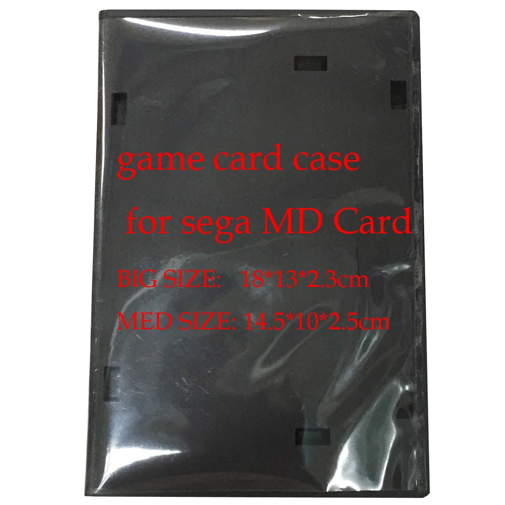 

50pcs a lot for 16 bit game card case plastic box for sega MD Card cartridge Packing Case Black