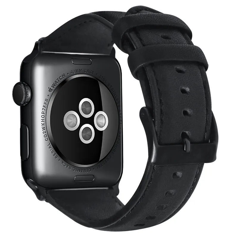 Ремешок из натуральной кожи для Apple Watch iWatch 42 мм 38 сменный Браслет Series 3 2 1 Sport and