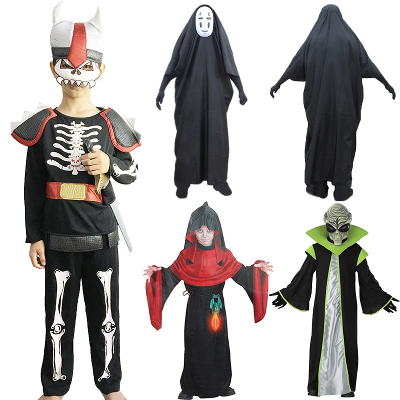 Children Kids Halloween Costumes Ghosts Cloak Dress Up Birthday Party Gift Alien Skull Clothes for Child Witch Vampire Cos | Тематическая
