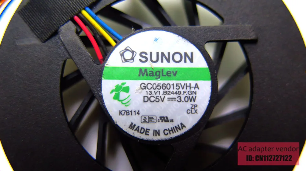 

USED for SUNON GC056015VH-A (13.V1.B2433.F.GN) (13.V1.B2449.F.GN) laptop fan