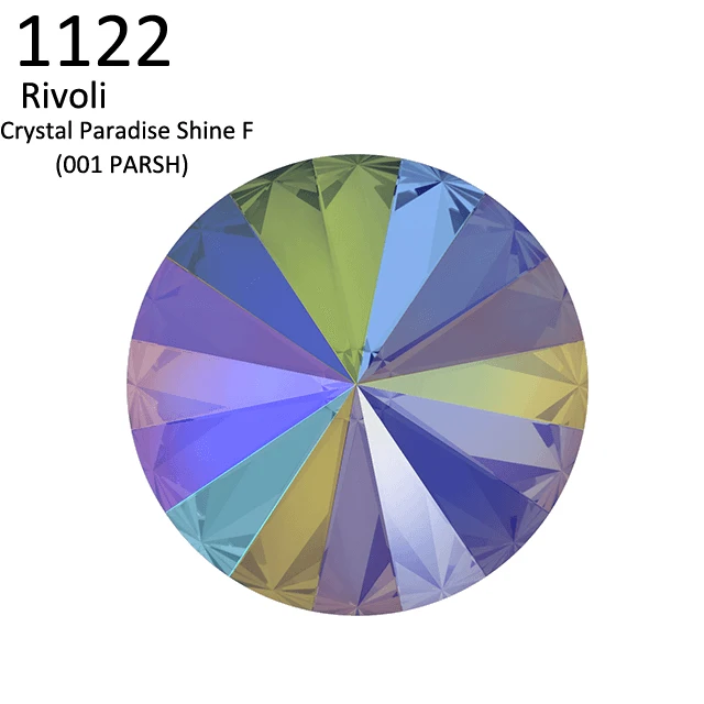 (001 PARSH) 1 шт.) с украшением в виде кристаллов от Swarovski 1122 круглые Rivoli камня(без отверстия) фольгированная Австрия Стразы для бижутерии, материал для рукоделия - Цвет: (001 PARSH)