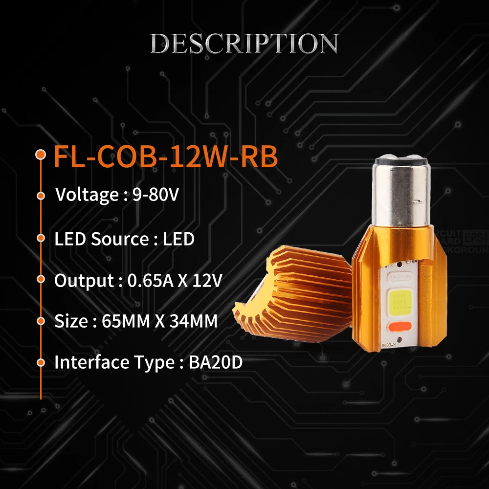 4 шт./лот COB Led H4 BA20D мотоциклетные светодиодные фары супер яркие Противотуманные