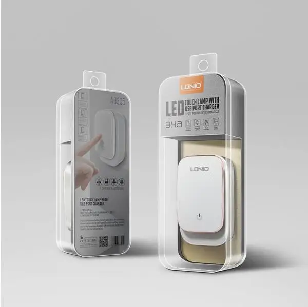 Зарядное устройство 3USB светодиодная лампа LDNIO с сенсорным питанием вкл./выкл. для